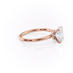 Radiant Glory 3.02 Carat VVS1 Lab-Grown Hidden Halo Engagement Ring in 18K Rose Gold Right View