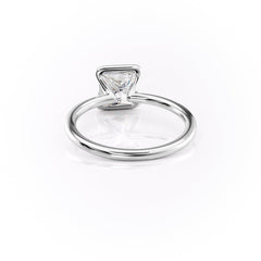 Regal Bezel 2.05 Carat VVS Lab-Grown Princess Solitaire Engagement Ring in 18K White Gold Back Side View