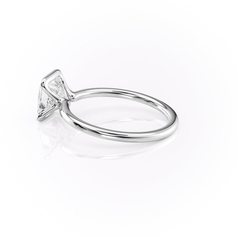 Regal Bezel 2.05 Carat VVS Lab-Grown Princess Solitaire Engagement Ring in 18K White Gold Left Side View