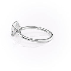 Regal Bezel 2.05 Carat VVS Lab-Grown Princess Solitaire Engagement Ring in 18K White Gold Left Side View