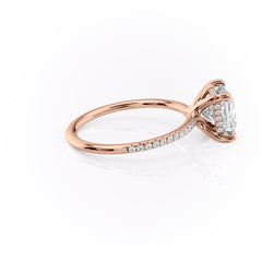 Regalia 1.42 Carat VVS Lab-Grown Princess Hidden Halo Pave Engagement Ring in 18K Rose Gold Right View