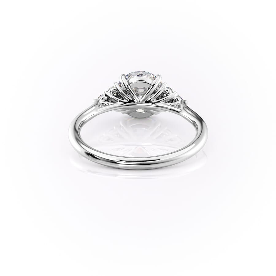 Scarlett Grace 2.50 Carat VVS Lab-Grown Round Engagement Ring in 18K White Gold Back View