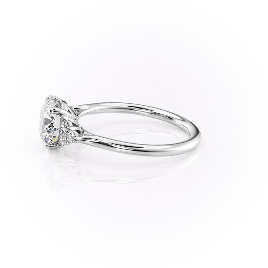 Scarlett Grace 2.50 Carat VVS Lab-Grown Round Engagement Ring in 18K White Gold Left View