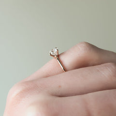 Seraphine Glow 2 Carat VVS1 Lab-Grown Solitaire Engagement Ring in 18K Rose Gold Hand View 