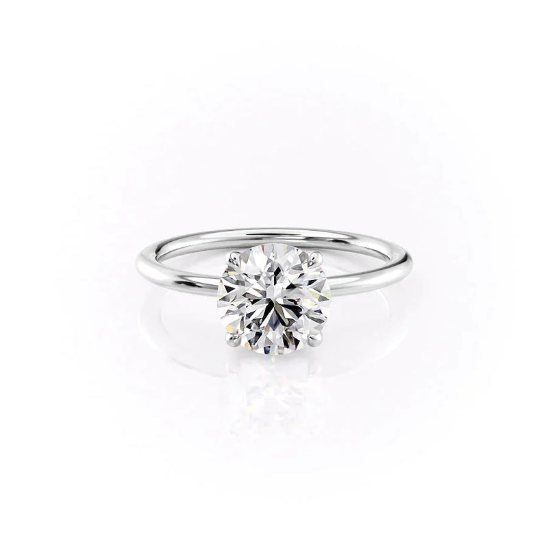 Seraphine Glow 2 Carat VVS1 Lab-Grown Solitaire Engagement Ring in 18K White Gold Front View