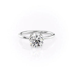 Seraphine Glow 2 Carat VVS1 Lab-Grown Solitaire Engagement Ring in 18K White Gold Front View