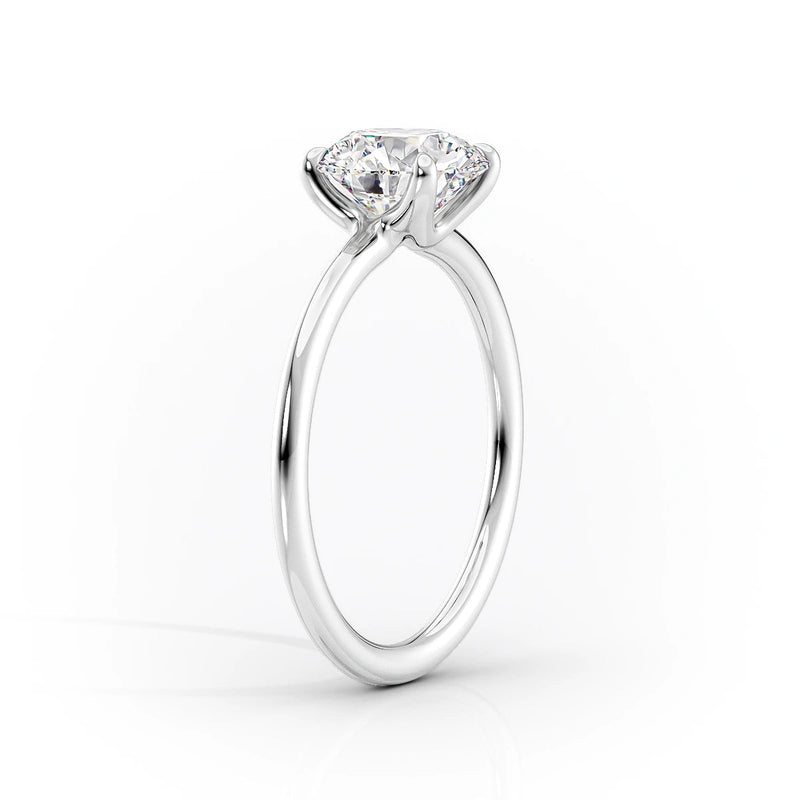 Seraphine Glow 2 Carat VVS1 Lab-Grown Solitaire Engagement Ring in 18K White Gold Stand View 