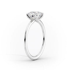 Seraphine Glow 2 Carat VVS1 Lab-Grown Solitaire Engagement Ring in 18K White Gold Stand View 