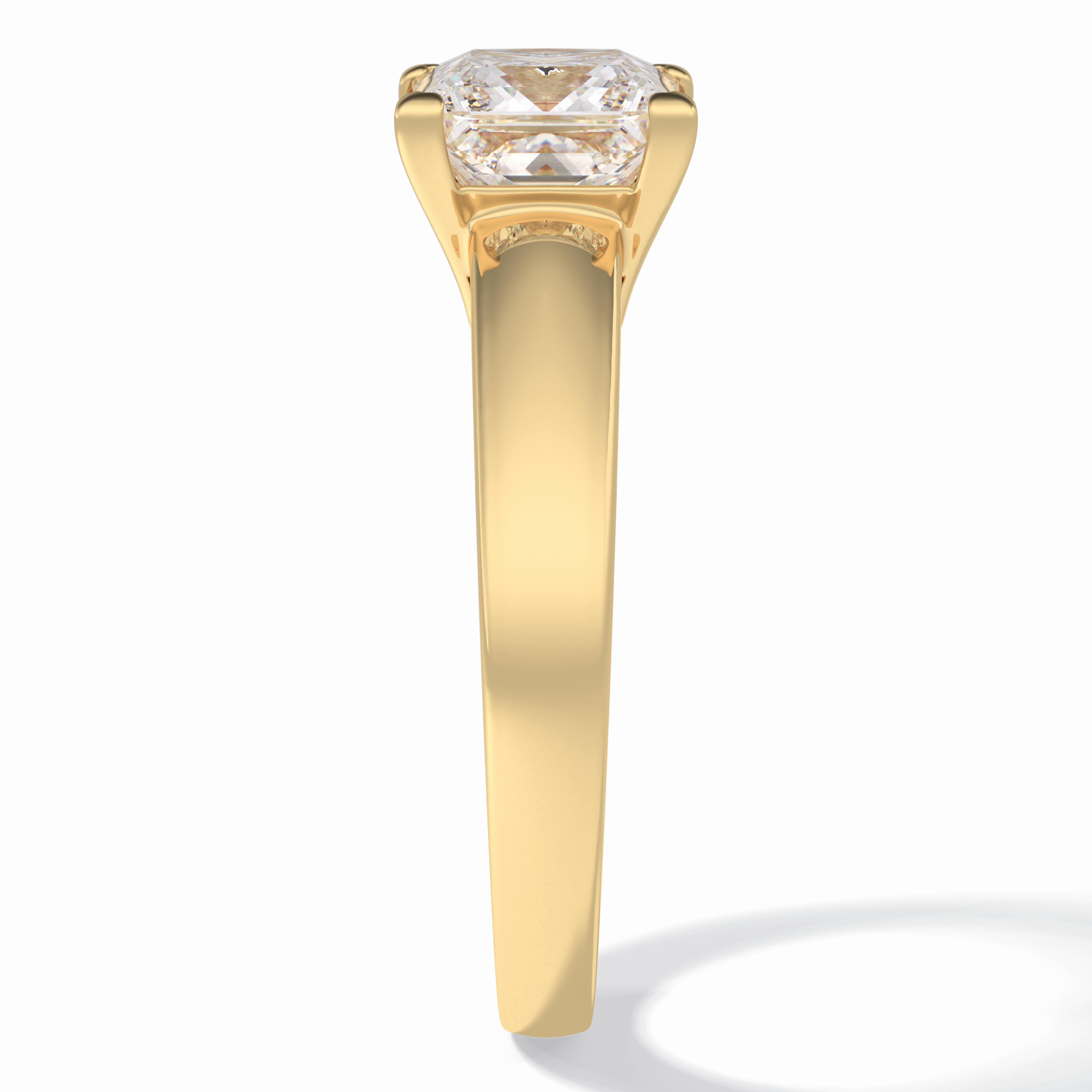 Square Solace 2.15 Carat Princess VS1 Lab-Grown Solitaire Engagement Ring in 18K Gold