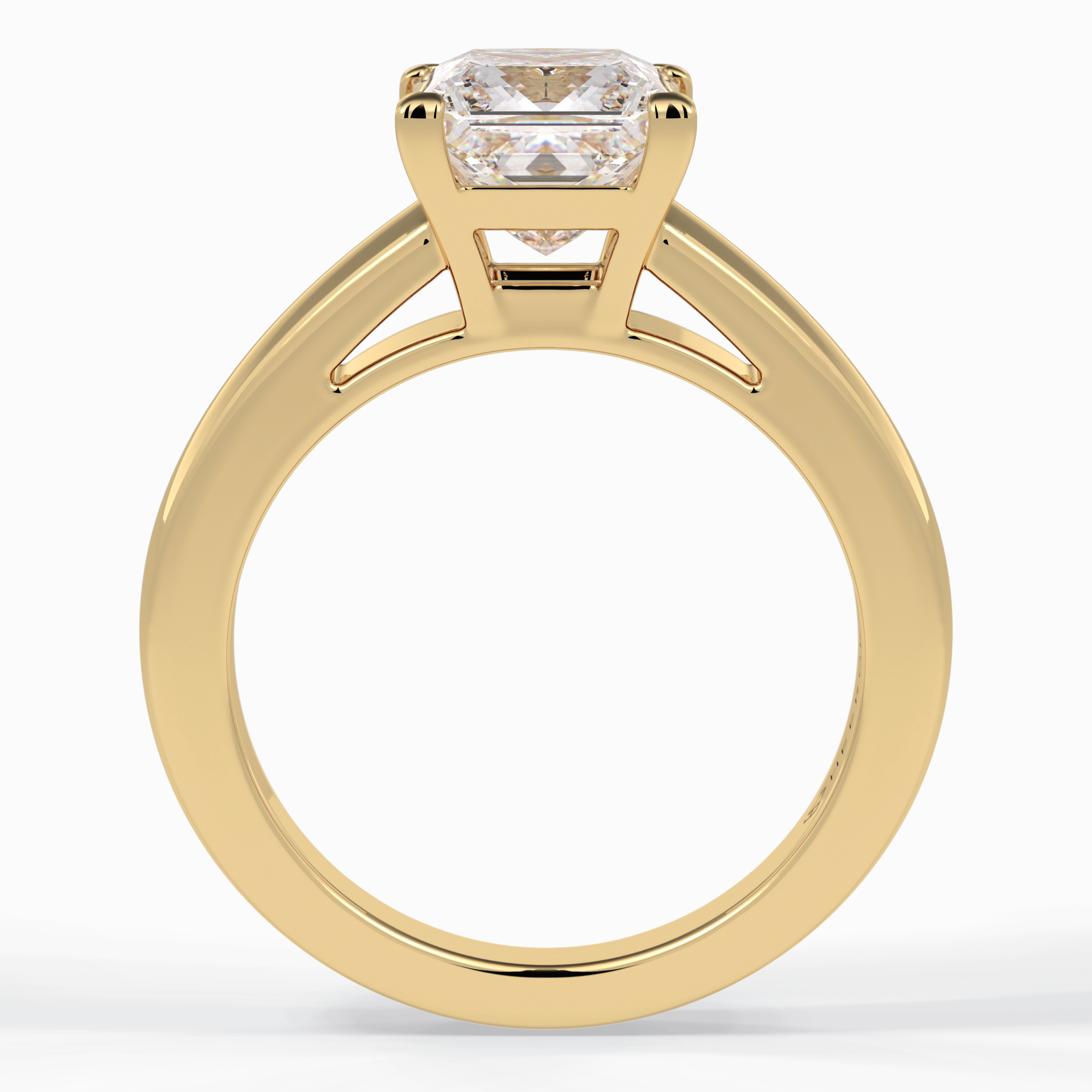 Square Solace 2.15 Carat Princess VS1 Lab-Grown Solitaire Engagement Ring in 18K Gold