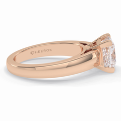 Square Solace 2.15 Carat Princess VS1 Lab-Grown Solitaire Engagement Ring in 18K Gold