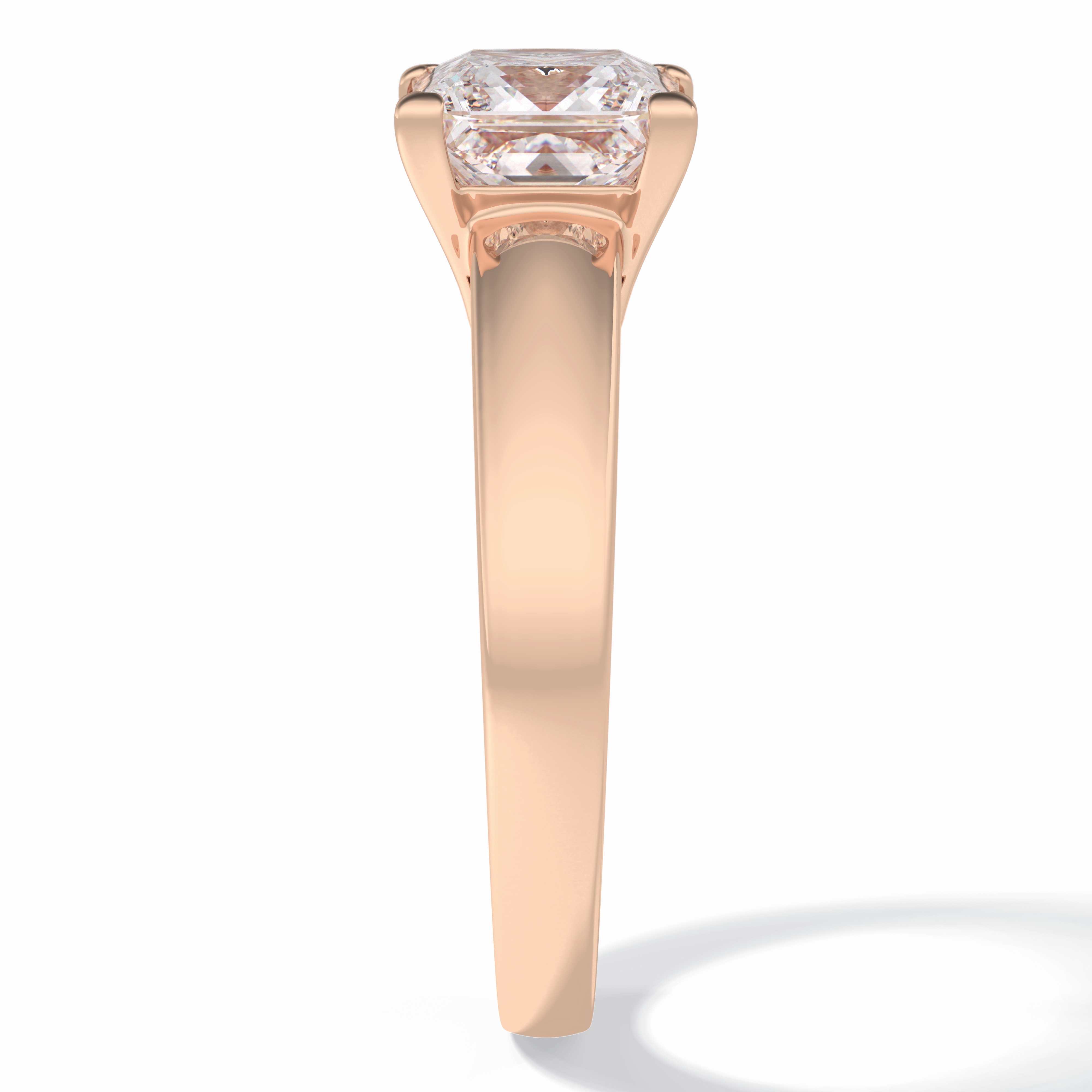 Square Solace 2.15 Carat Princess VS1 Lab-Grown Solitaire Engagement Ring in 18K Gold