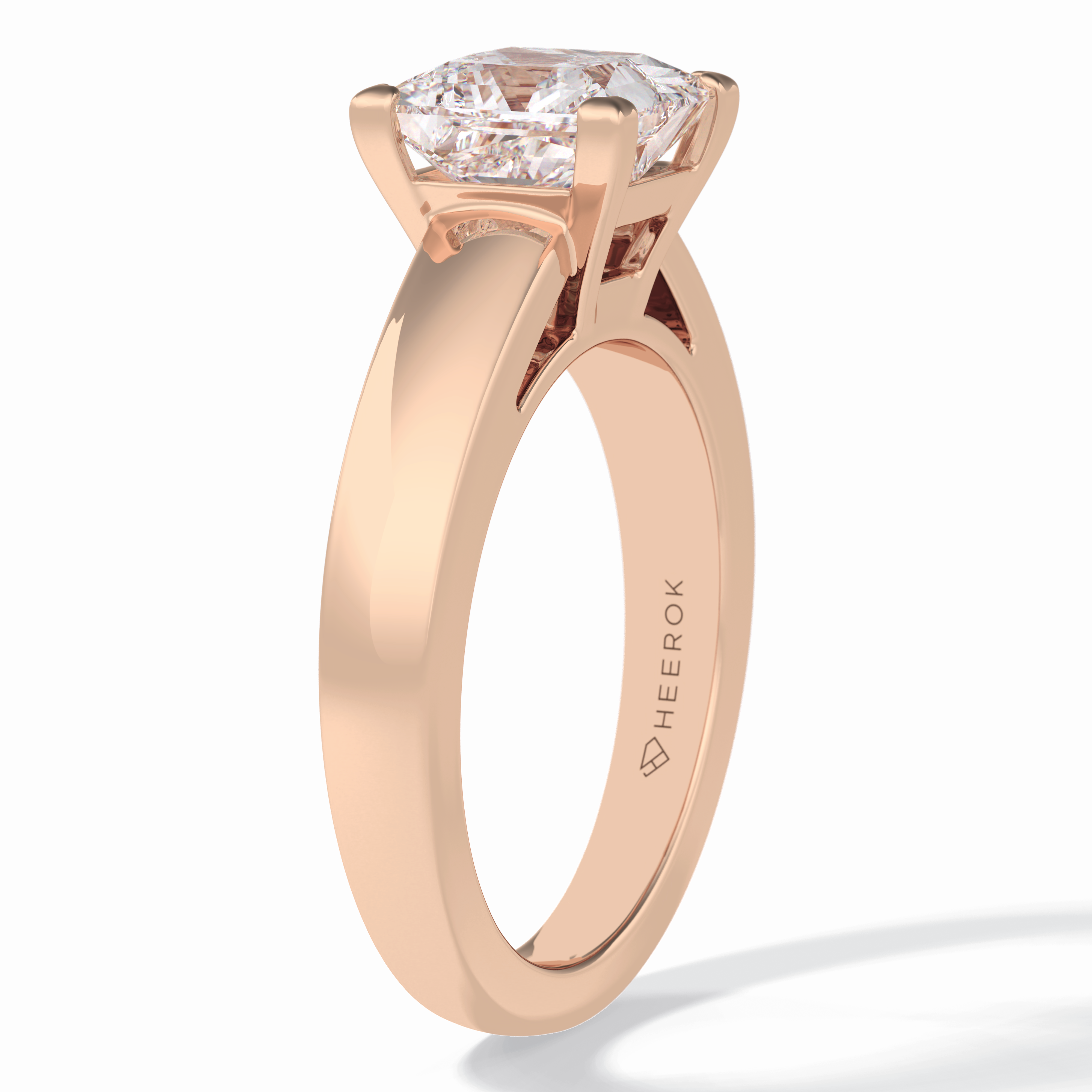 Square Solace 2.15 Carat Princess VS1 Lab-Grown Solitaire Engagement Ring in 18K Gold