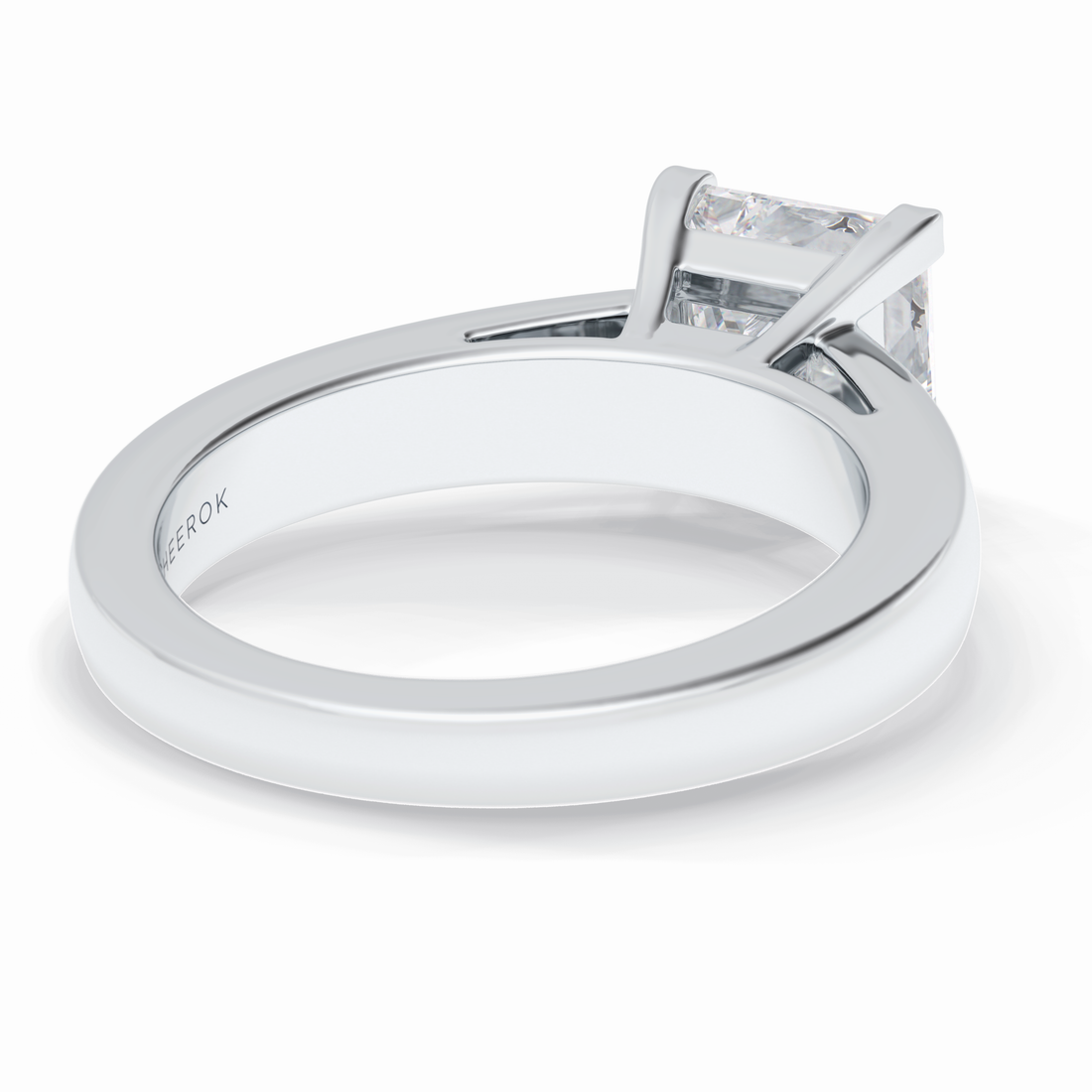 Square Solace 2.15 Carat Princess VS1 Lab-Grown Solitaire Engagement Ring in 18K Gold