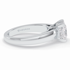 Square Solace 2.15 Carat Princess VS1 Lab-Grown Solitaire Engagement Ring in 18K Gold