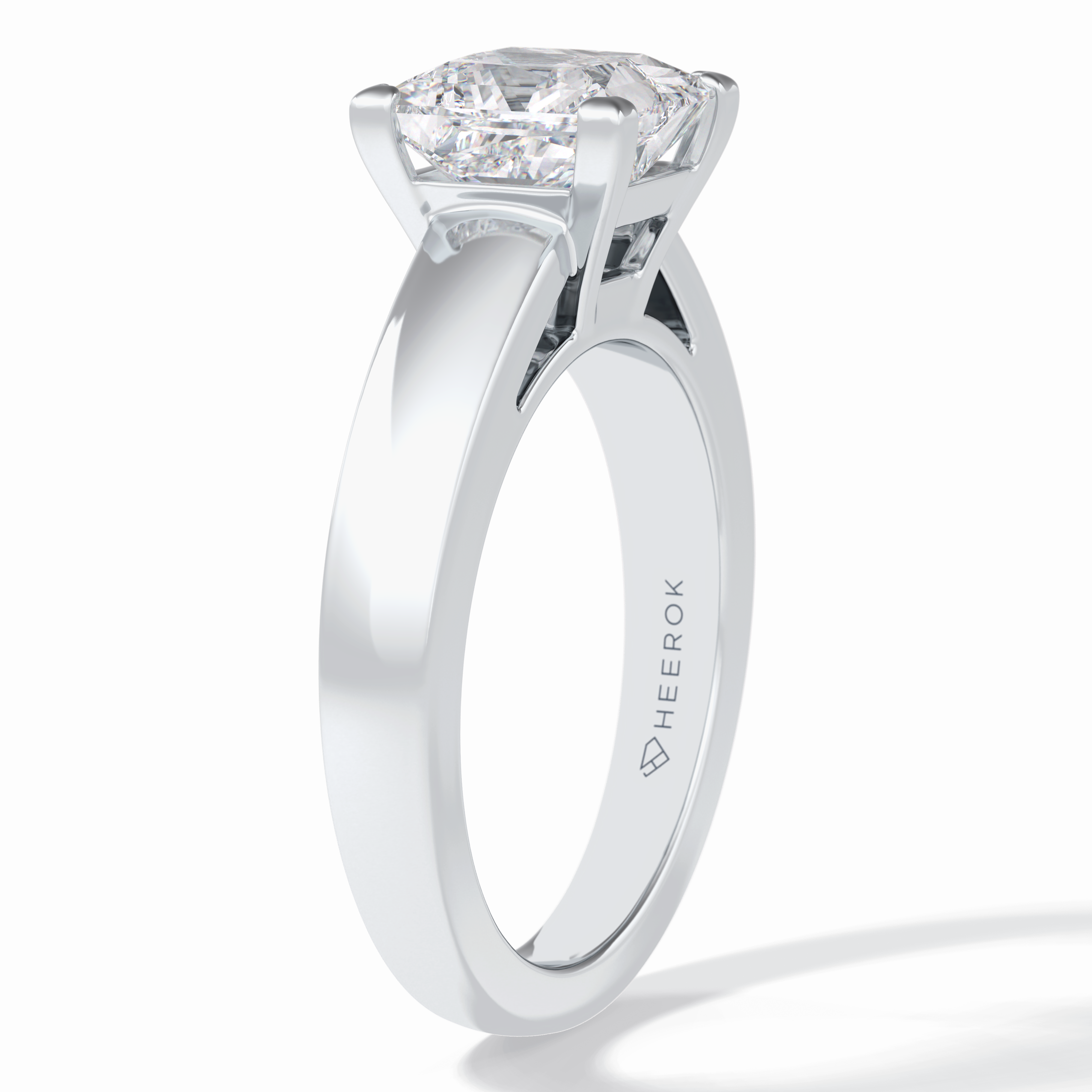 Square Solace 2.15 Carat Princess VS1 Lab-Grown Solitaire Engagement Ring in 18K Gold