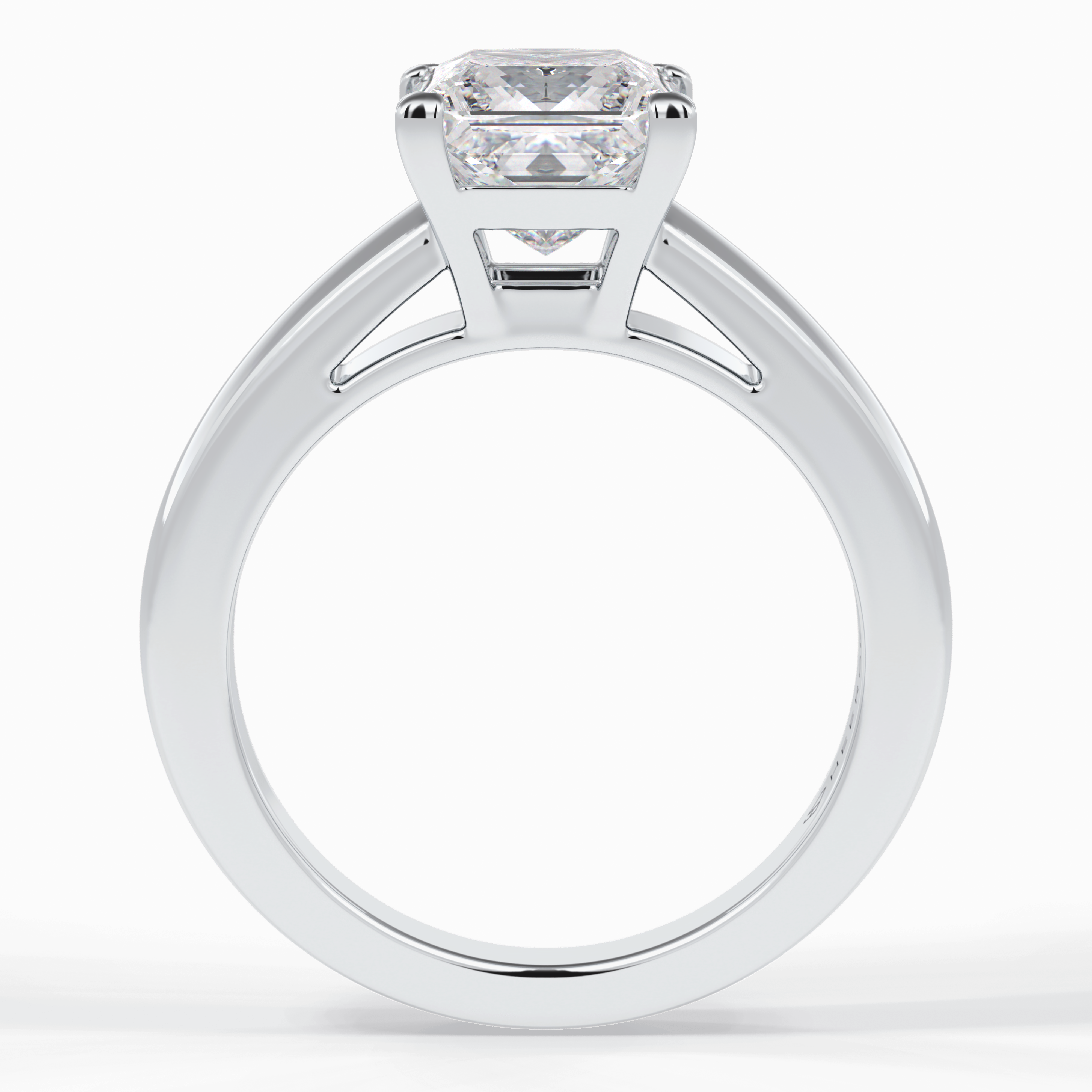 Square Solace 2.15 Carat Princess VS1 Lab-Grown Solitaire Engagement Ring in 18K Gold