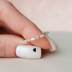 Stellar VVS1 Lab-Grown Half-Eternity Wedding Ring in 18K Yellow Gold Closeup View