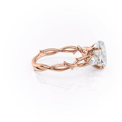 Timeless Elegance 1.58 Carat VVS1 Lab-Grown Oval Three Stone Engagement Ring in 18K Rose Gold
 Right View