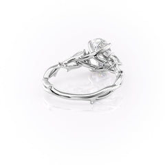 Timeless Elegance 1.58 Carat VVS1 Lab-Grown Oval Three Stone Engagement Ring in 18K White Gold
Back Cross View