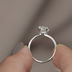 Timeless Oval 2.09 Carat VVS1 Lab-Grown Hidden Halo Engagement Ring in 18K White Gold Hand View_1