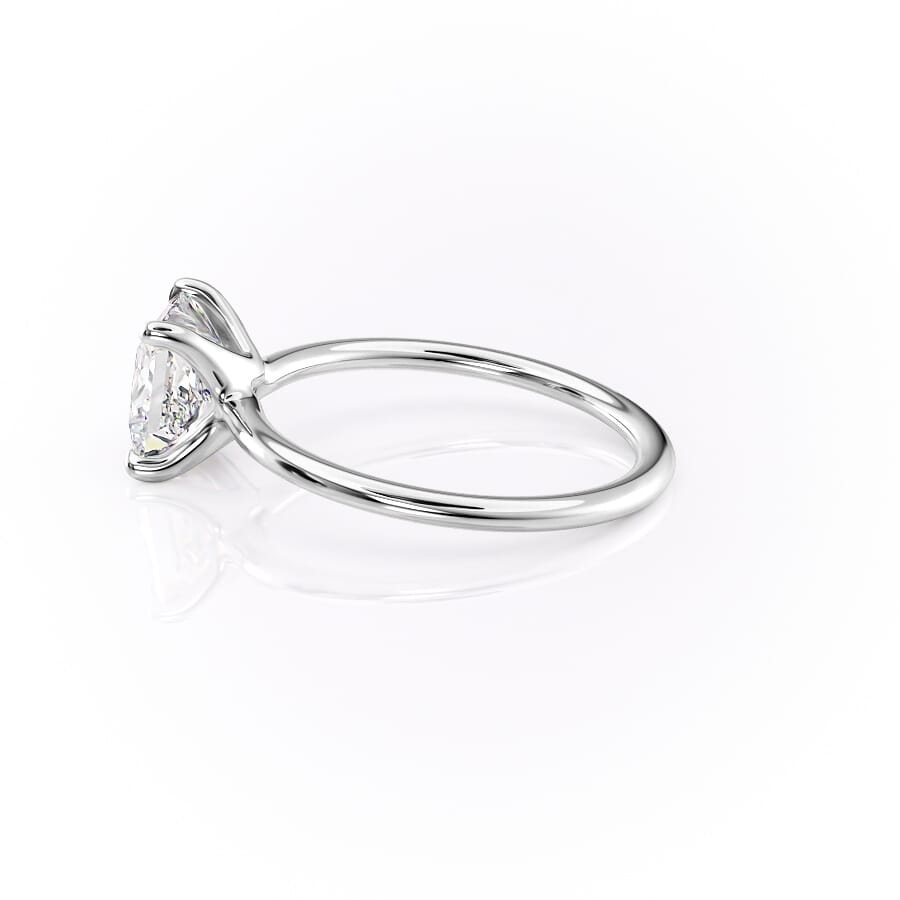 Timeless Princess 2.07 Carat VVS1 Lab-Grown Solitaire Engagement Ring in 18K White Gold Left Side View