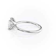 Timeless Princess 2.07 Carat VVS1 Lab-Grown Solitaire Engagement Ring in 18K White Gold Left Side View