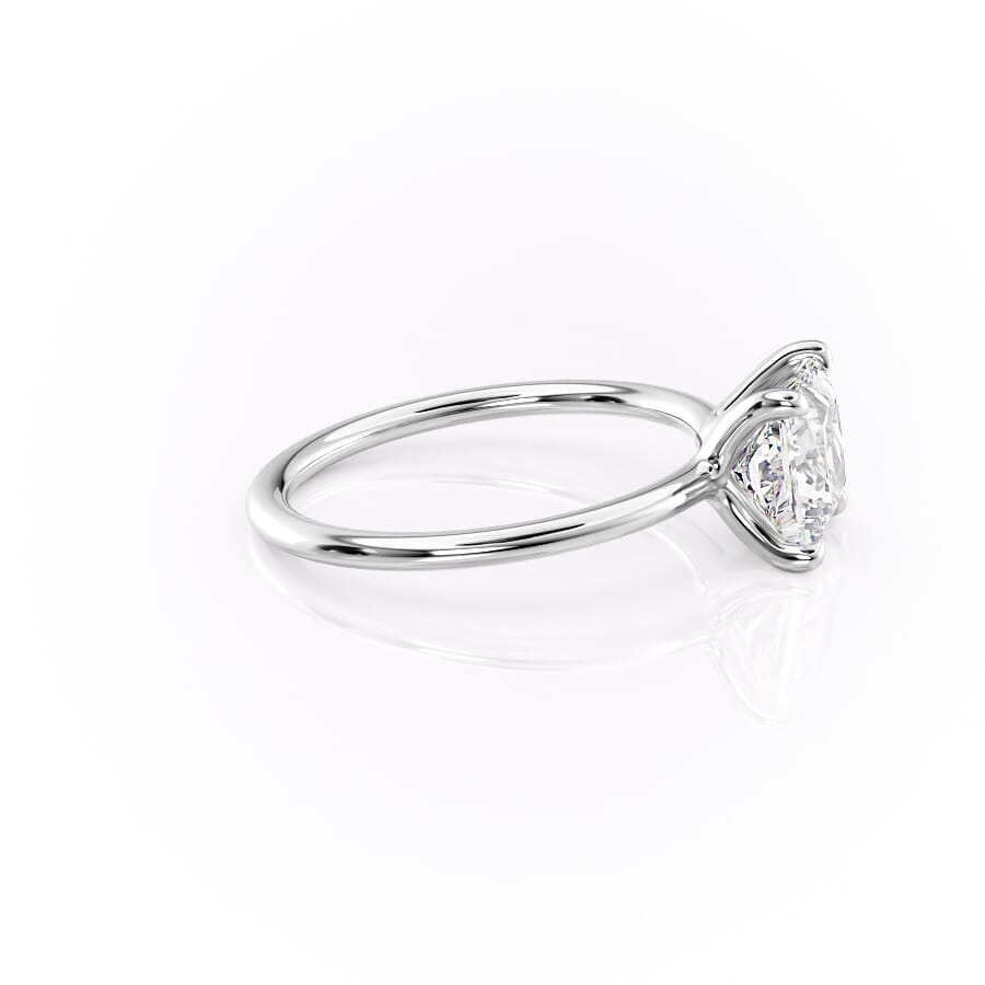 Timeless Princess 2.07 Carat VVS1 Lab-Grown Solitaire Engagement Ring in 18K White Gold Right Side View
