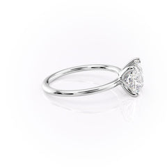 Timeless Princess 2.07 Carat VVS1 Lab-Grown Solitaire Engagement Ring in 18K White Gold Right Side View