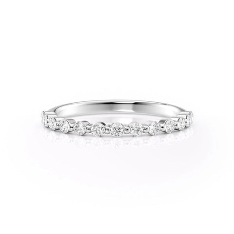 Seravine Sparkle VVS Lab-Grown Half-Eternity Wedding Ring in 18K Gold
