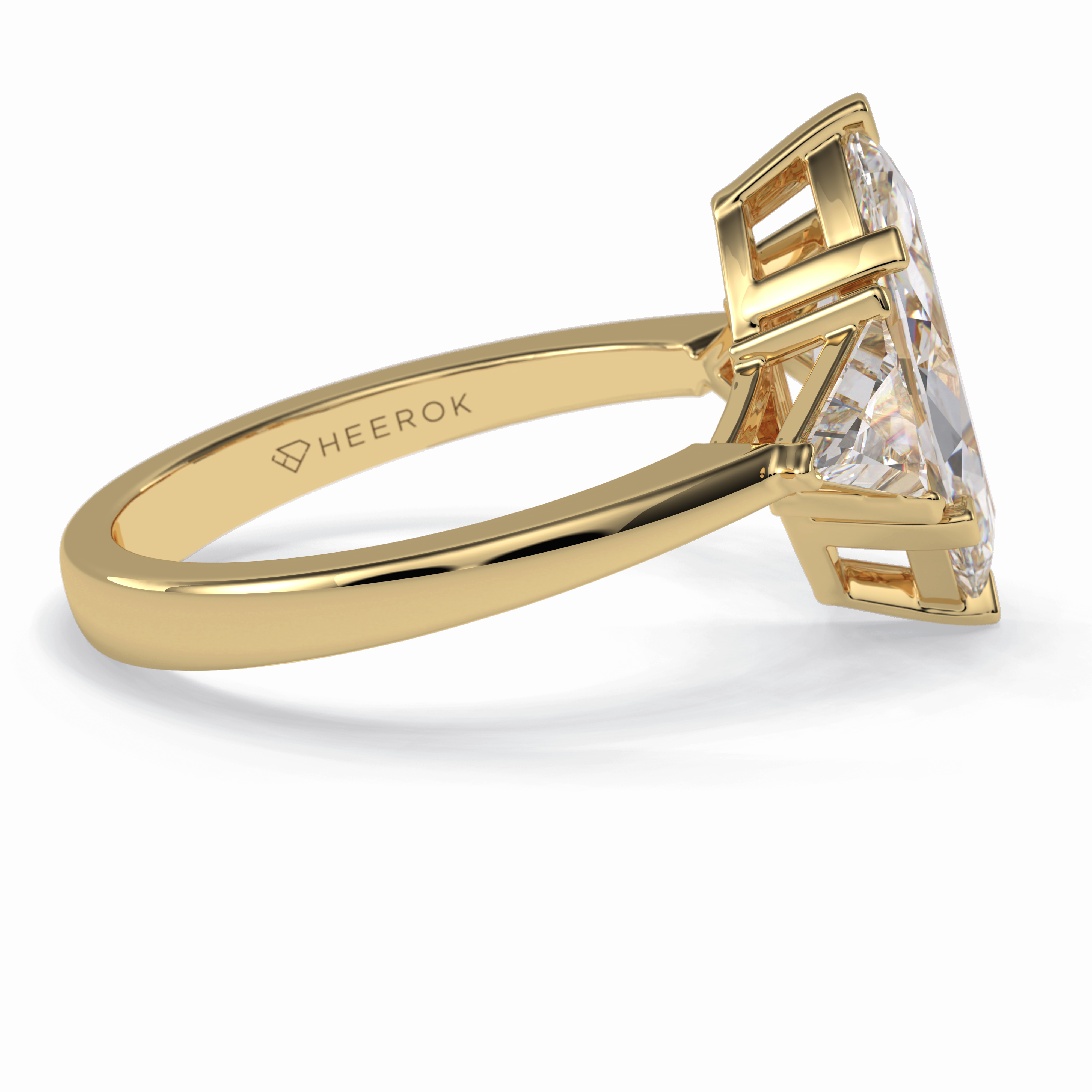 Trinity 1.79 Carat Marquise VS1 Lab-Grown Three Stone Engagement Ring in 18k Gold