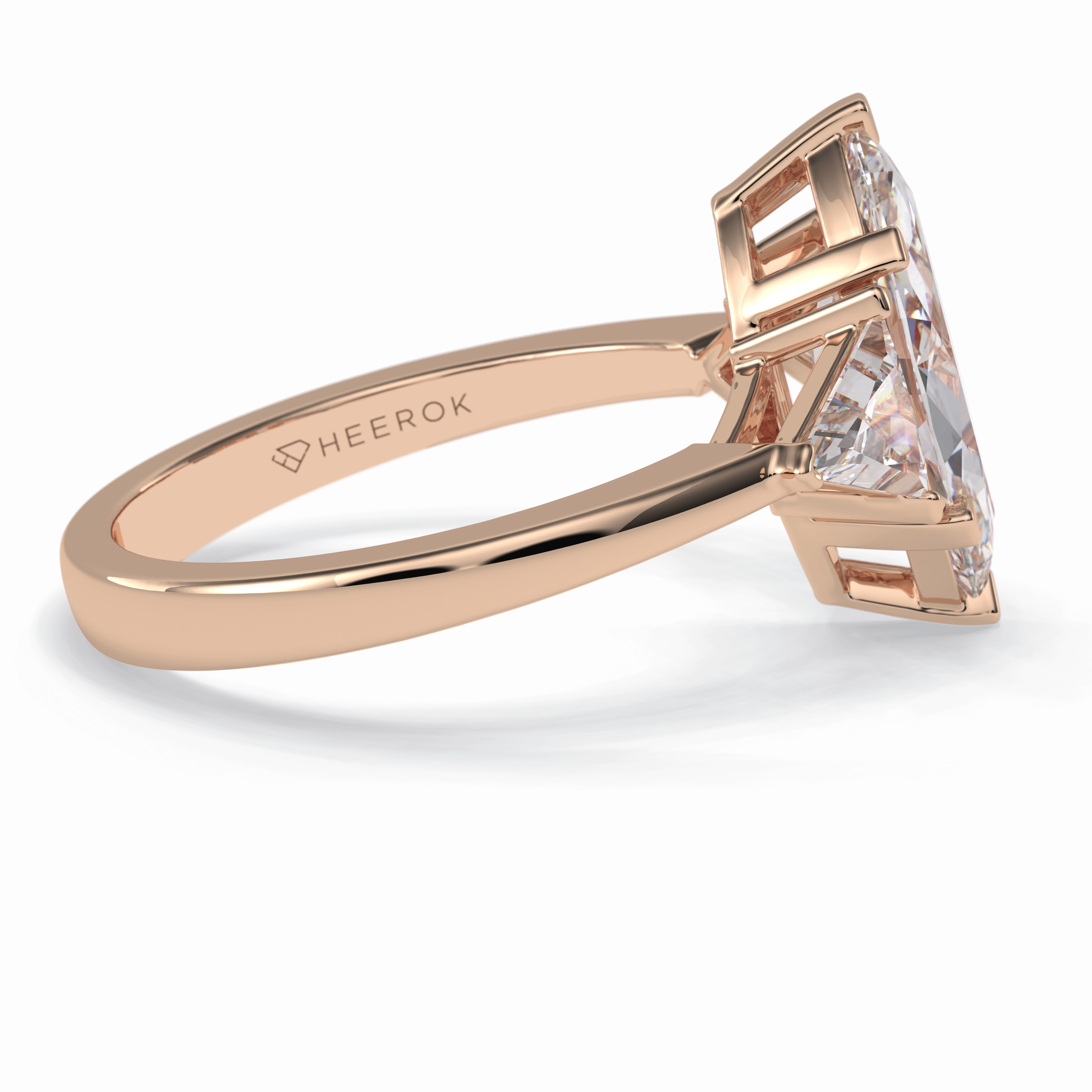 Trinity 1.79 Carat Marquise VS1 Lab-Grown Three Stone Engagement Ring in 18k Gold