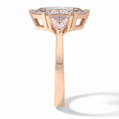 Trinity 1.79 Carat Marquise VS1 Lab-Grown Three Stone Engagement Ring in 18k Gold
