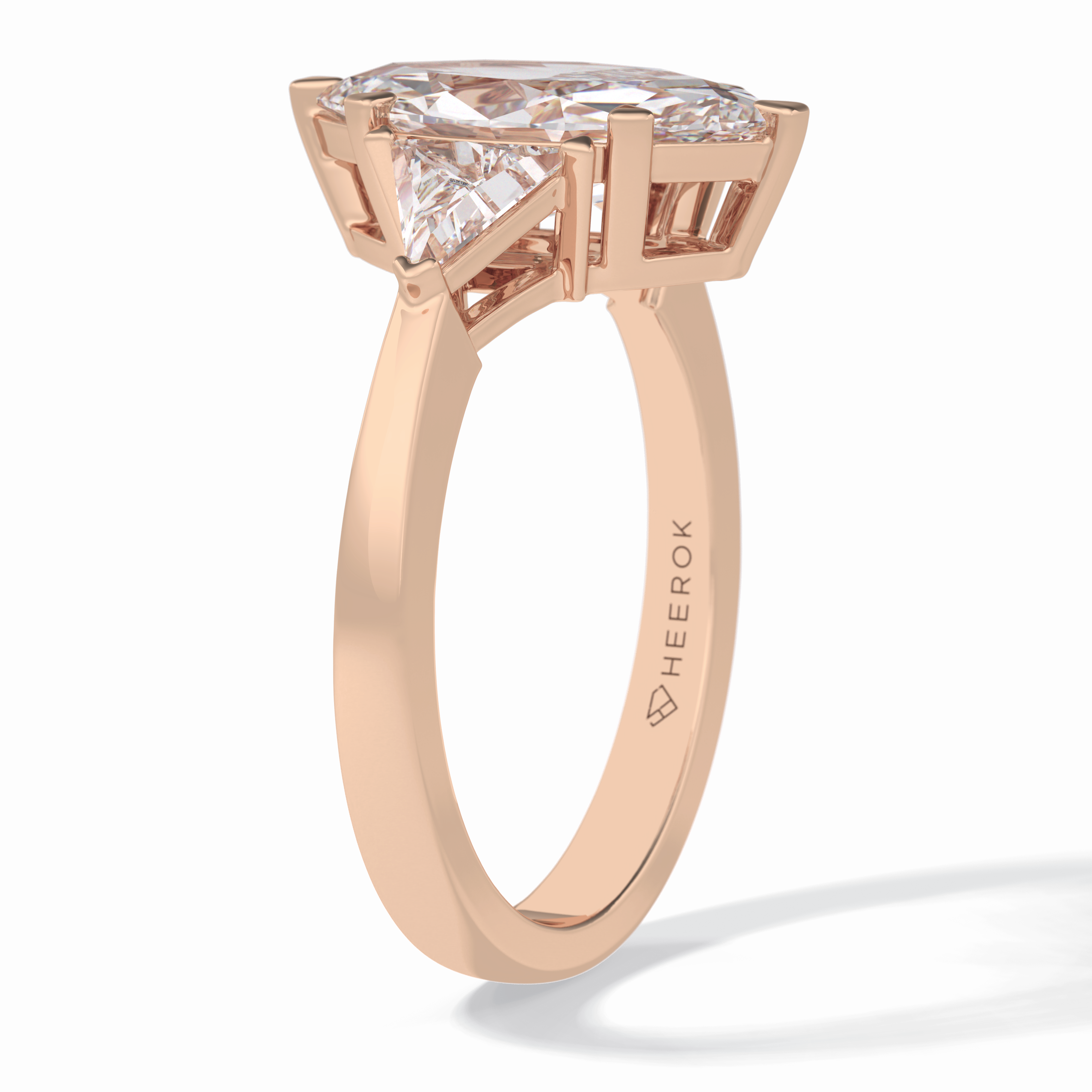 Trinity 1.79 Carat Marquise VS1 Lab-Grown Three Stone Engagement Ring in 18k Gold