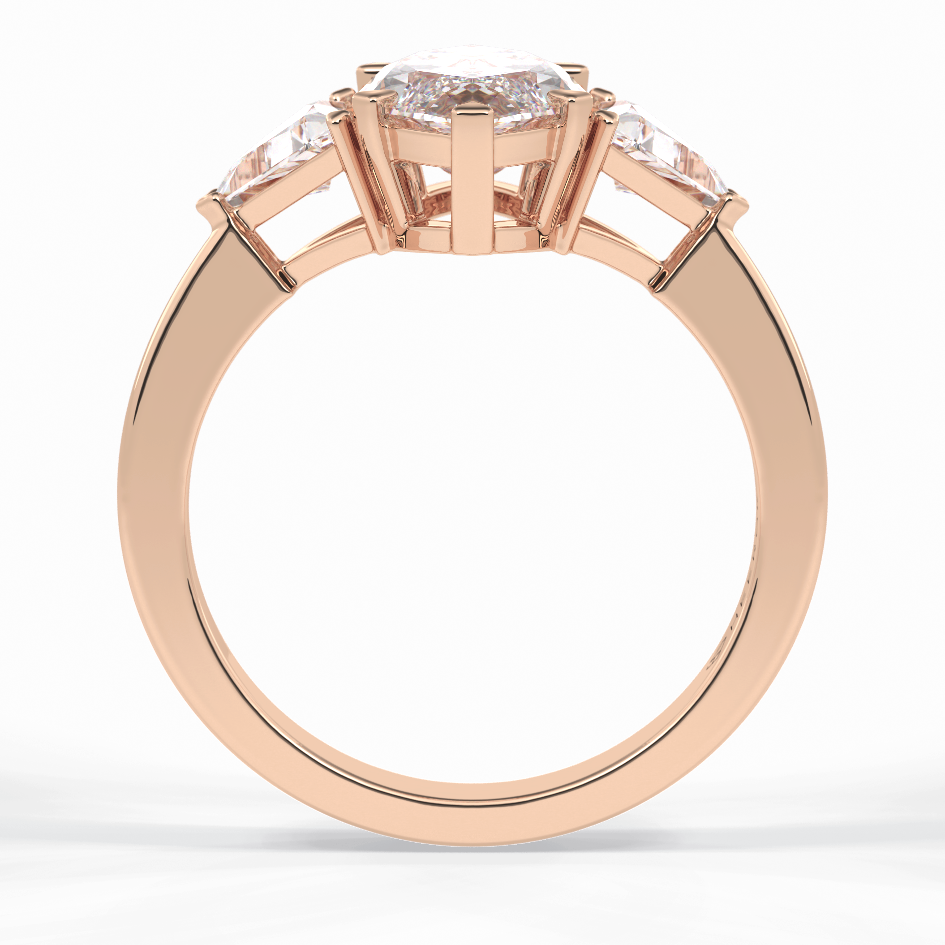 Trinity 1.79 Carat Marquise VS1 Lab-Grown Three Stone Engagement Ring in 18k Gold