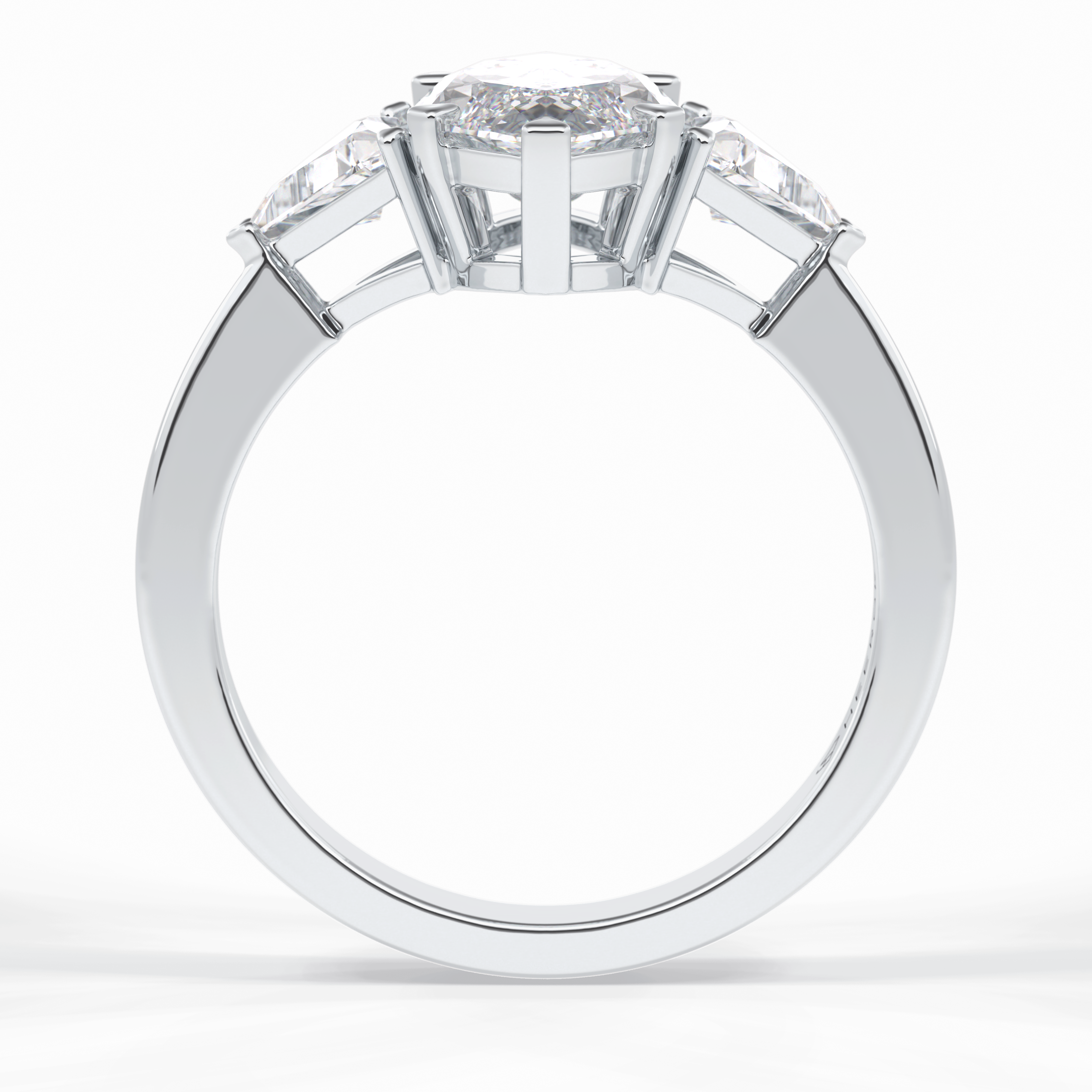 Trinity 1.79 Carat Marquise VS1 Lab-Grown Three Stone Engagement Ring in 18k Gold