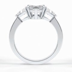 Trinity 1.79 Carat Marquise VS1 Lab-Grown Three Stone Engagement Ring in 18k Gold