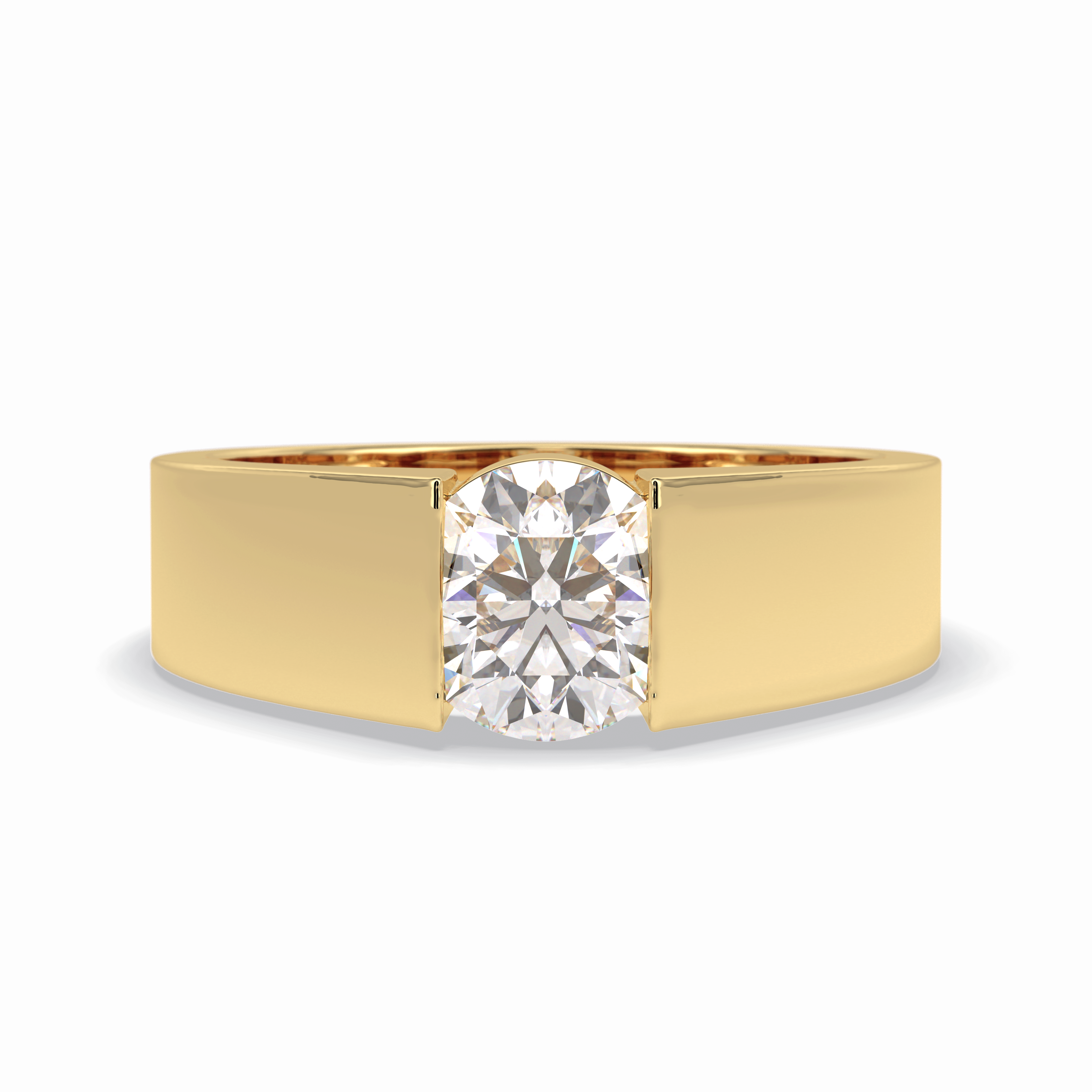 Urban 1.11 Carat Round VS1 Lab-Grown Hidden Halo Engagement Ring in 18k Gold