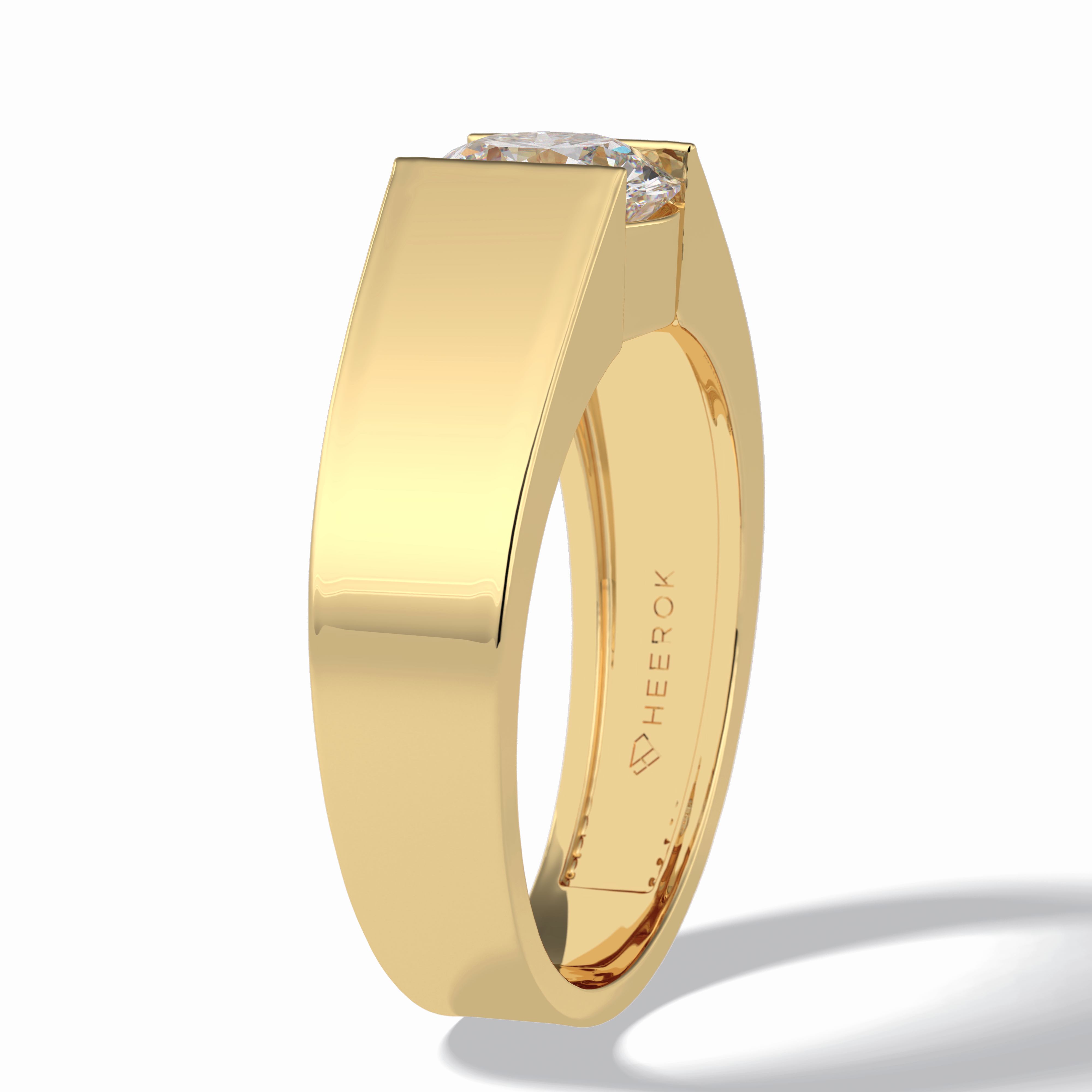 Urban 1.11 Carat Round VS1 Lab-Grown Hidden Halo Engagement Ring in 18k Gold