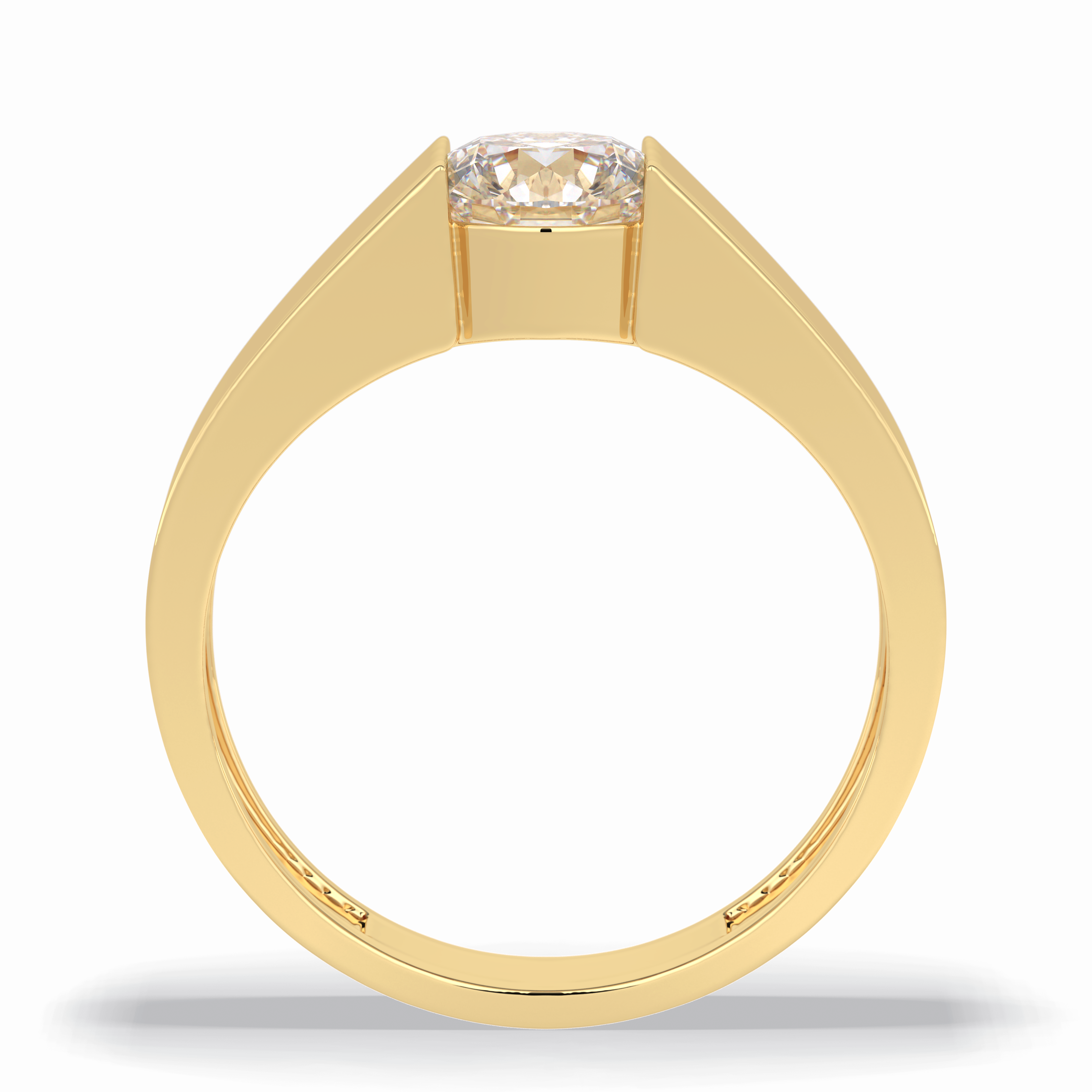 Urban 1.11 Carat Round VS1 Lab-Grown Hidden Halo Engagement Ring in 18k Gold