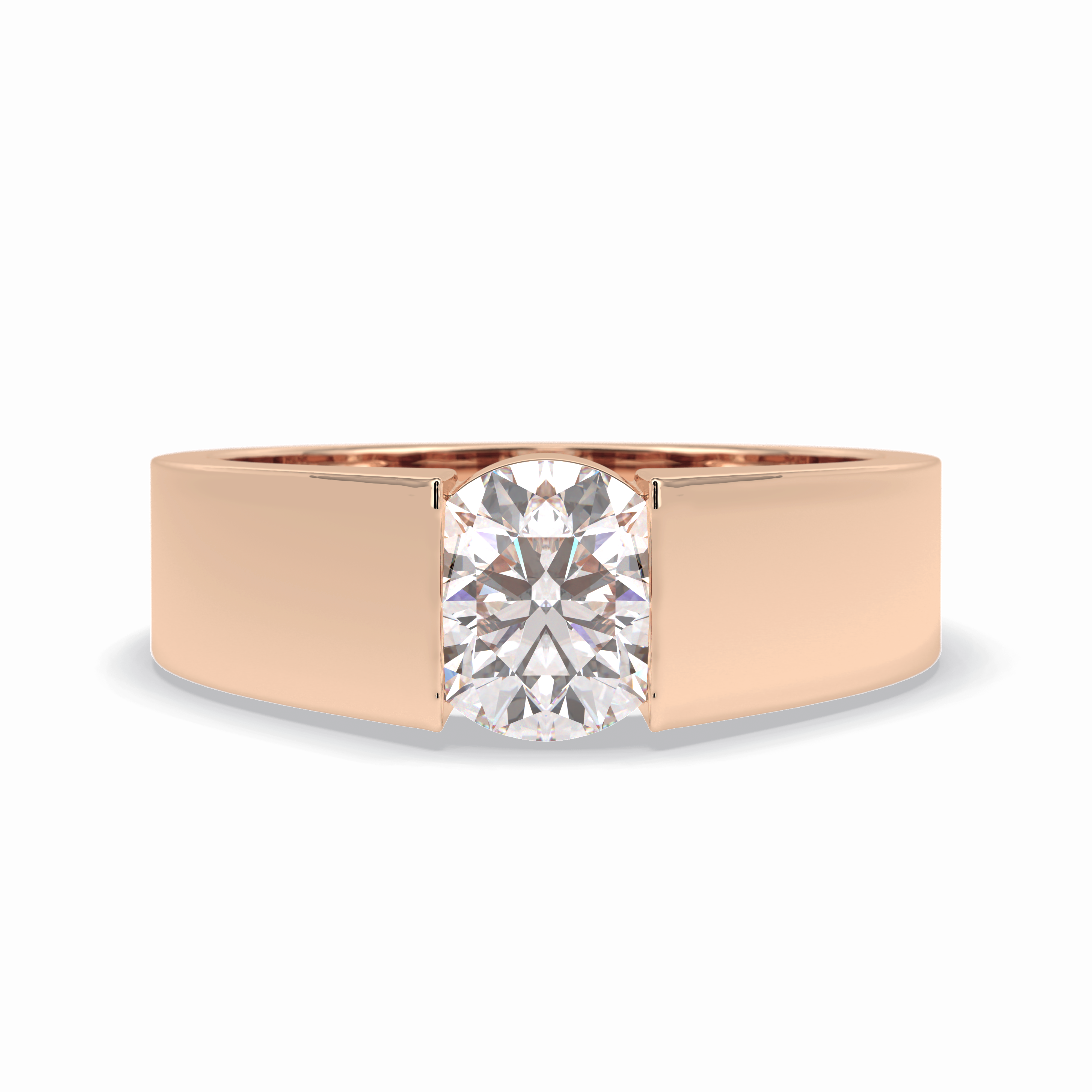 Urban 1.11 Carat Round VS1 Lab-Grown Hidden Halo Engagement Ring in 18k Gold