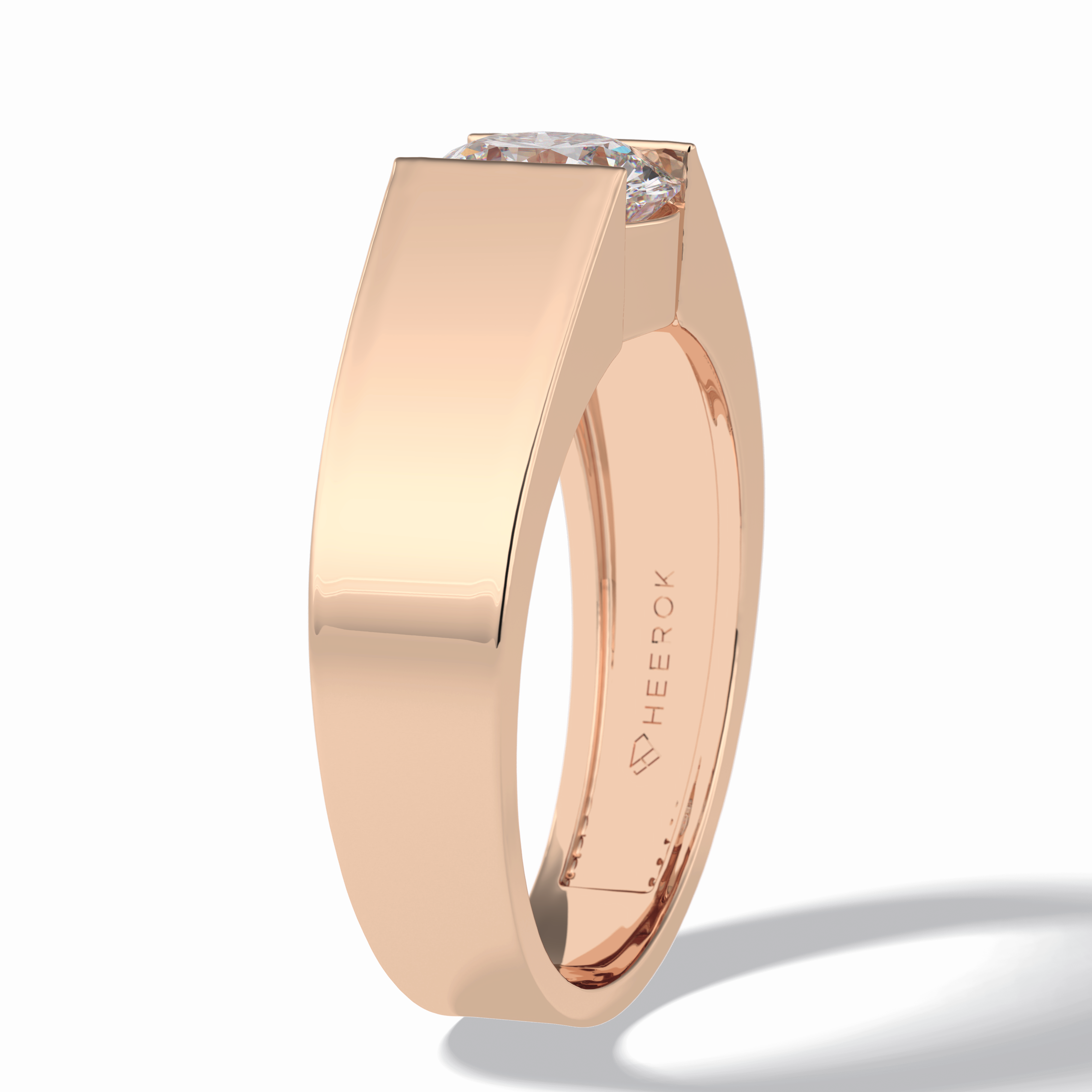 Urban 1.11 Carat Round VS1 Lab-Grown Hidden Halo Engagement Ring in 18k Gold