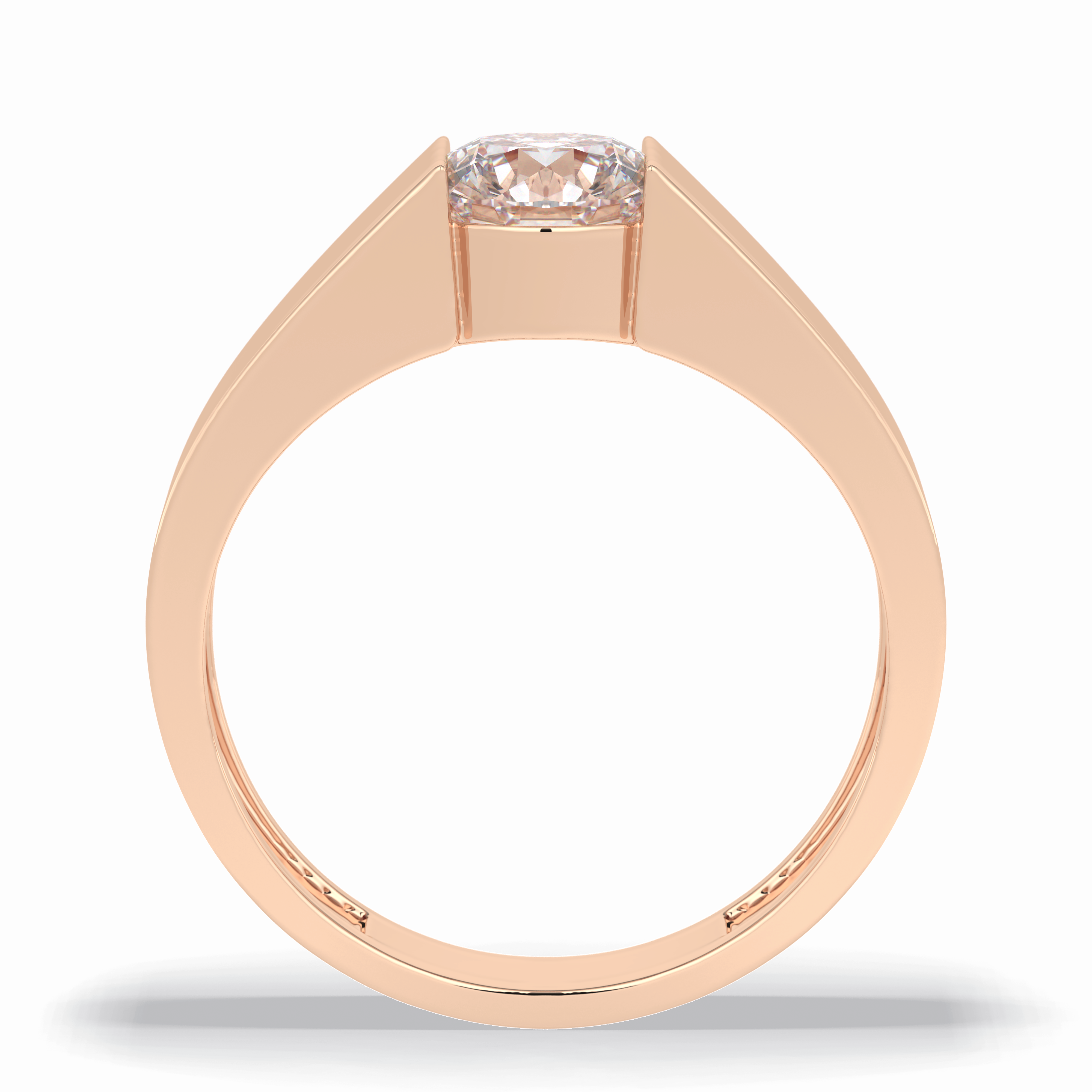 Urban 1.11 Carat Round VS1 Lab-Grown Hidden Halo Engagement Ring in 18k Gold