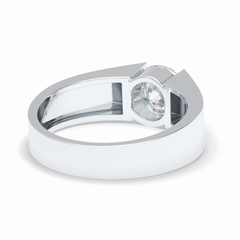 Urban 1.11 Carat Round VS1 Lab-Grown Hidden Halo Engagement Ring in 18k Gold