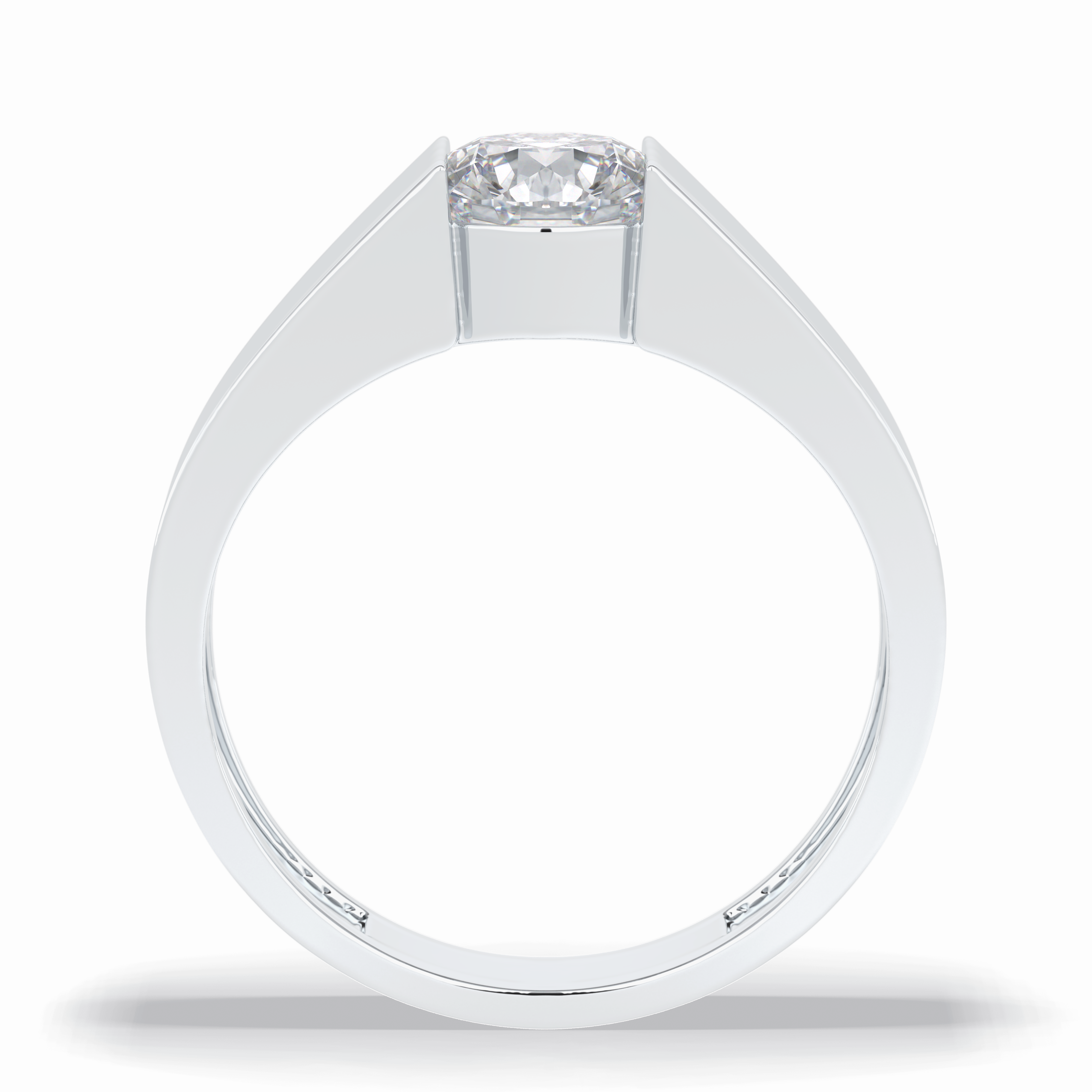 Urban 1.11 Carat Round VS1 Lab-Grown Hidden Halo Engagement Ring in 18k Gold