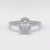 Celestial 0.75 Carat Oval VS1 Lab-Grown Halo Engagement Ring in 18k White Gold