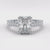 Eternal 3.03 Carat Radiant VS1 Lab-Grown Pave Engagement Ring in 18K White Gold