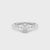 Starlit Grace 1 Carat Oval VS1 Lab-Grown Solitaire With Accents Engagement Ring in 18K White Gold